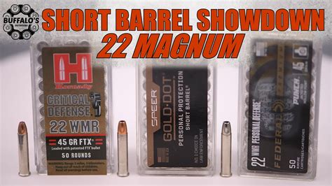 22 Magnum Self Defense Ammunition Gel Block Test Short Barrel Youtube
