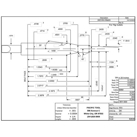 243 Wimchester Match Reamer