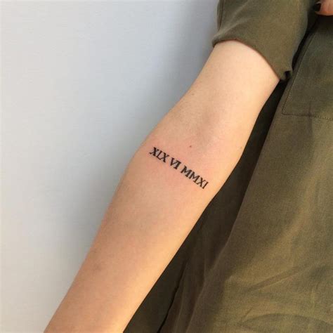 250 Birth Date Tattoos Ideas 2020 Roman Numeral Designs With