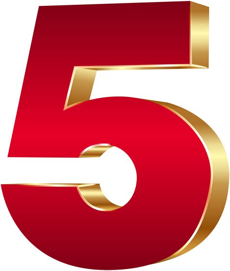 3D 5 Five Number Number 5 In 3D Png Free Transparent Clipart Images And Photos Finder