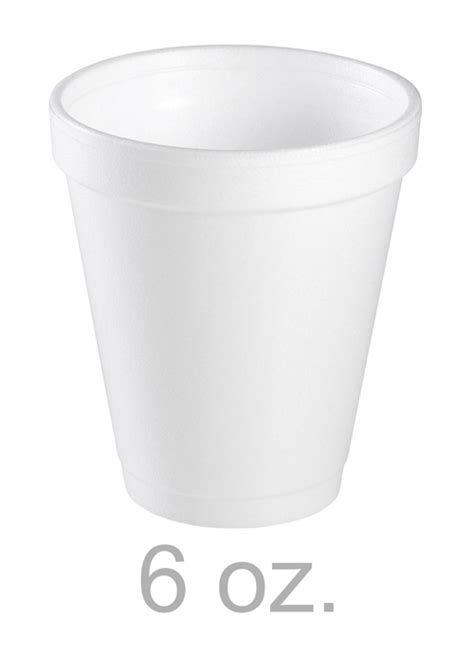 6 Oz Styrofoam Beverage Cups White Gbe Packaging Supplies