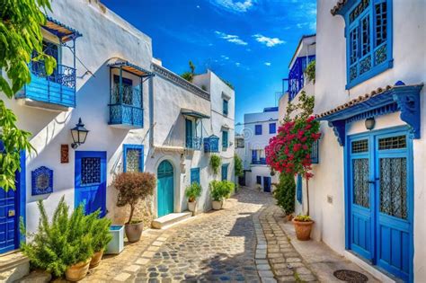 A Captivating Tunisian Street Scene Unveiling The Charm Of Sidi Bou