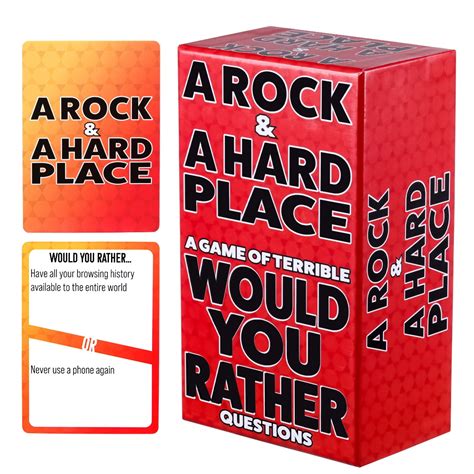A Rock A Hard Place Would You Rather Card Game For Adults Party Card Games For Adults And Family Party Games For Game Night Walmart Com