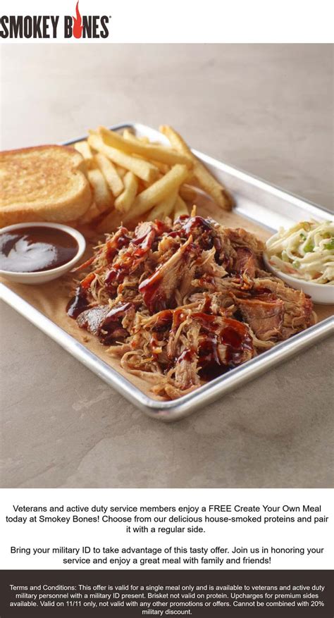 Active Amp Veterans Enjoy A Free Create Your Own Meal Today At Smokey