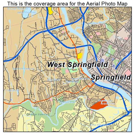 Aerial Photography Map Of West Springfield Ma Massachusetts