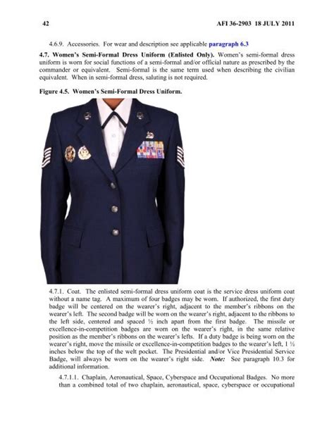 Afi 36 2903 Dress And Personal Appearance Of Air Force