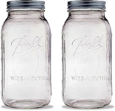 Amazon Com Ball 2 Quart Wide Mouth Canning Jar Pack Of 2 Home Kitchen