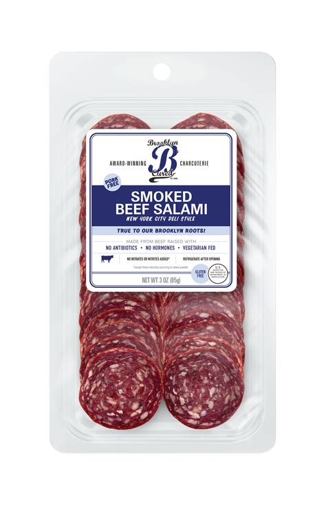Amazon Com Brooklyn Cured Sliced Smoked Beef Salami 3 Oz Grocery Gourmet Food