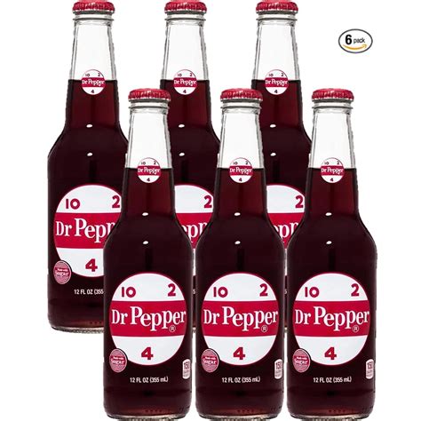 Amazon Com Dr Pepper Real Sugar Soda 12 Oz Glass Bottle Pack Of 6 Total Of 72 Oz Grocery Gourmet Food
