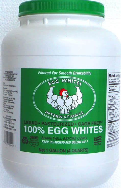 Amazon.com: Egg Whites International 100% Pure Liquid Egg White Protein  Designed To Drink. Now 100% Cage Free (1 Half Gallon) : Grocery & Gourmet  Food