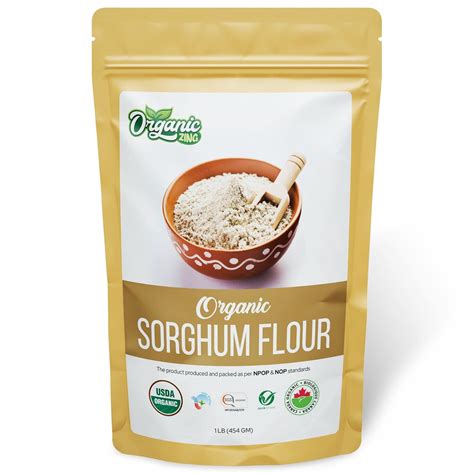 Amazon Com Organic Zing Pure And Organic Sorghum Flour Organic Jowar Flour Sorghum Flour Gluten Free Usda Certified Product Of India 227 Gm 8 Oz Pack Of 1 Grocery Gourmet Food