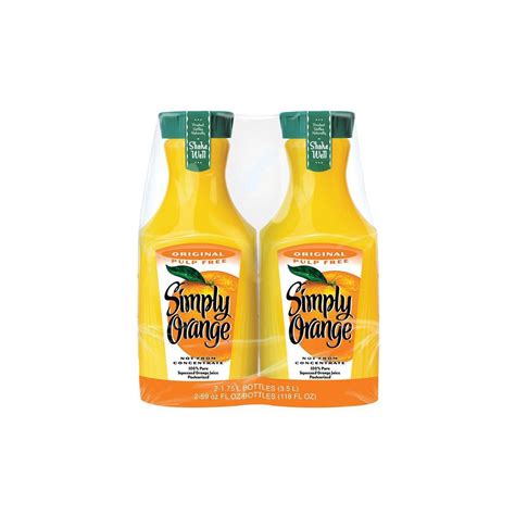 Amazon Com Simply Orange Pulp Free 59 Fl Oz Carafe 2 Pk Grocery Gourmet Food