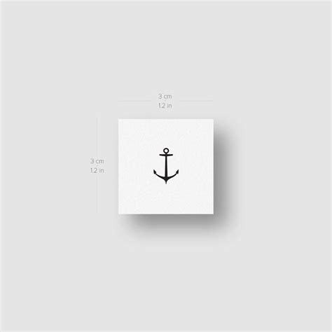 Anchor Temporary Tattoo Set Of 3 Small Tattoos