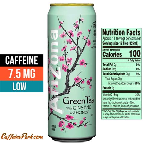 Arizona Green Tea Caffeine