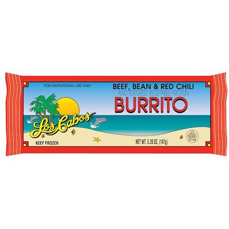 Beef Bean Textured Vegetable Protein Burritos Los Cabos Mexican Foods