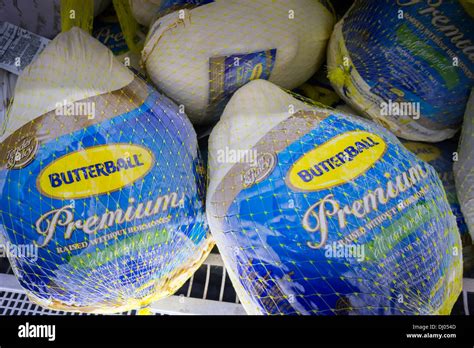 Butterball Brand Frozen Turkeys For Sale In A Supermarket In New York