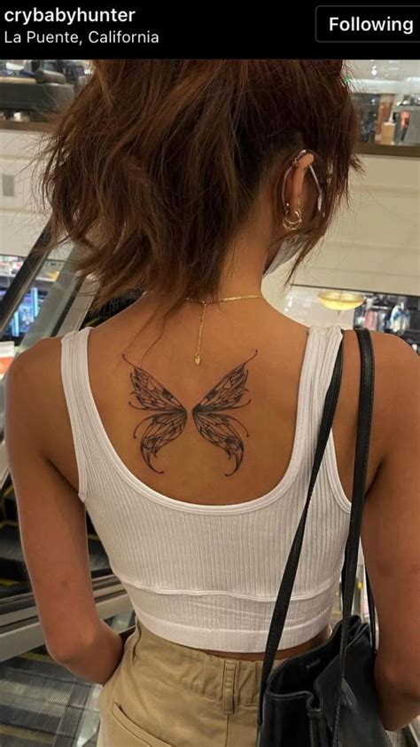 Butterfly In 2022 Feminine Back Tattoos Butterfly Tattoo Classy