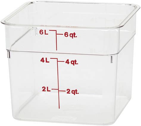 Cambro Clear Polycarbonate Food Storage Container 6 Qt