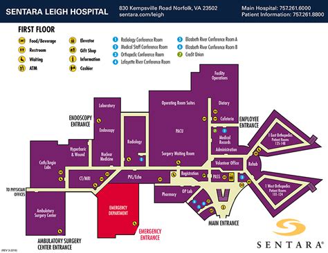 Campus Map And Parking At Sentara Leigh Hospital