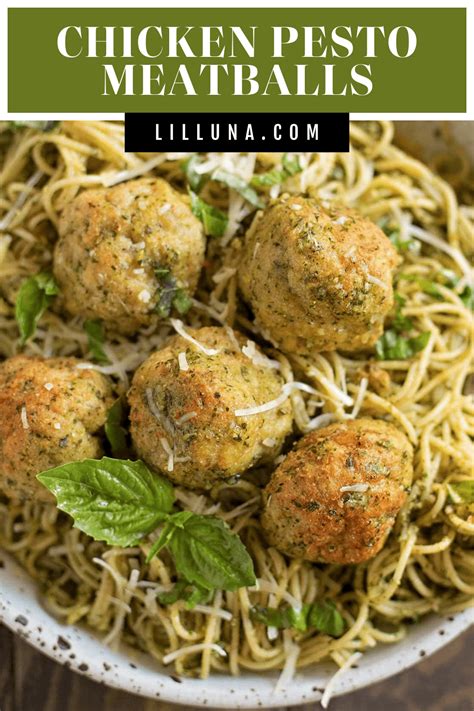 Chicken Pesto Meatballs Ready In 30 Minutes Lil Amp 39 Luna
