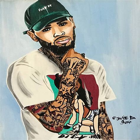 Chris Brown Cartoon Tattoo