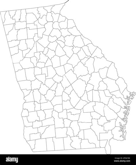 County Map Of Georgia Hi Res Stock Photography And Images Alamy