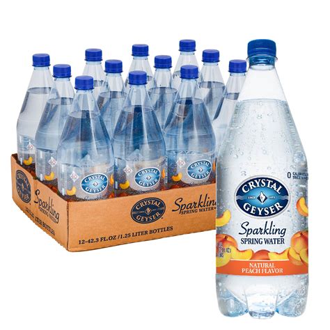 Crystal Geyser Sparkling Spring Water Peach 12 Pack 1 25 L Fry S