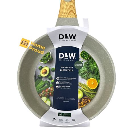 D W Frying Pan Nonstick Skillet 8 Inch Deane White Premium Cookware Dark Gray Ebay