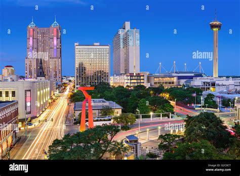 Downtown San Antonio Skyline Texas Usa Stock Photo Alamy