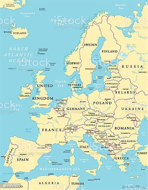 Europe Political Map Stock Illustration Download Image Now Map Europe Country Geographic Area Istock