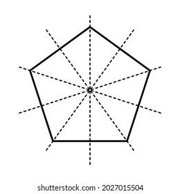 Five Lines Symmetry Regular Pentagon Stock Vector Royalty Free