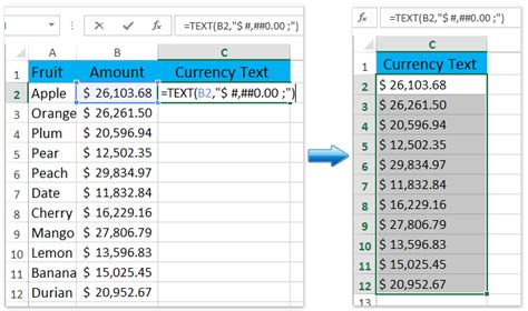 Format Currency Column In Descending Order Excel