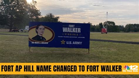 Fort Ap Hill Name Changed To Fort Walker Youtube