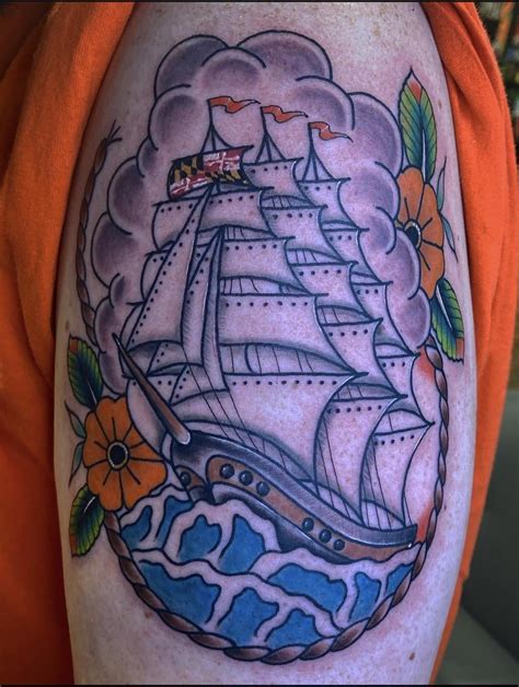 Fresh Clipper Ship By Ellie At Orange Tattoo In Annapolis Md R
