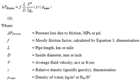 Friction Pressure Drop Calculation Campbell Tip Of The Month