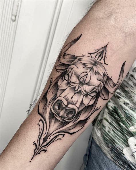 Half Dead Bull Tattoo
