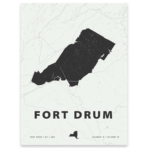 Home Base Maps Fort Drum Map Print Military First Responder Discounts Govx