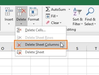 How To Delete Columns In Excel