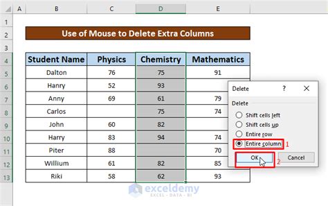 How To Delete Extra Columns In Excel Table Design Talk