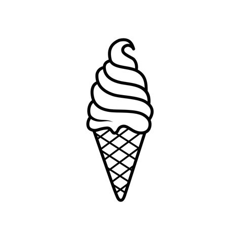 Ice Cream Ice Cream Outline Icons Ice Cream Sign Ice Cream Icon Line