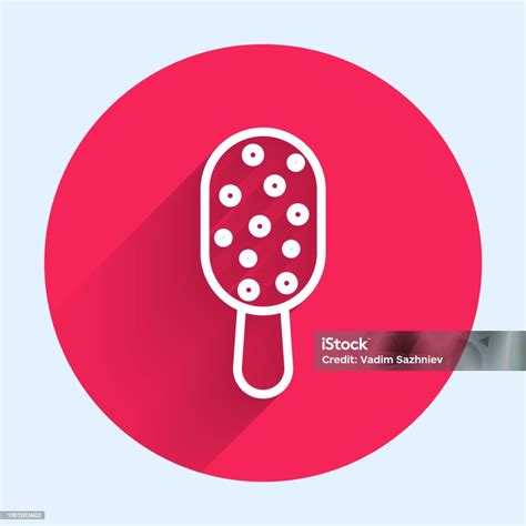 Ilustraci N De L Nea Blanca Helado En El Icono Del Palo Aislado Con