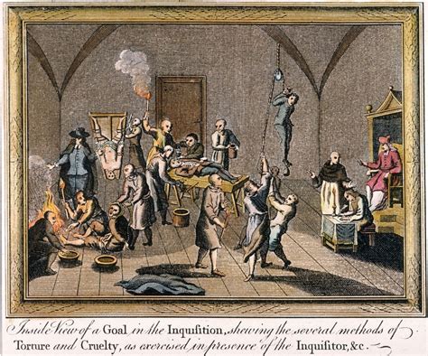 Image Of Spanish Inquisition The Torture Of Protestant Heretics In A Spanish Torture Chamber During The Inquisition Copper Engraving From A Late 18Th Century English Edition Of John Foxe S The Book Of