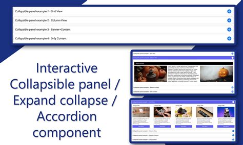 Interactive Collapsible Panel Expand Collapse Accordion Component