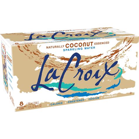 Lacroix Coconut Sparkling Water 12 Fl Oz 8 Pack Walmart Com