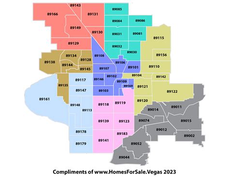 Las Vegas Zip Code Map Printable
