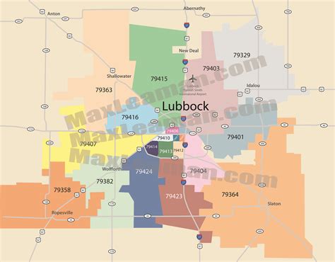 Lubbock Texas Zip Code Map Mapsofworld