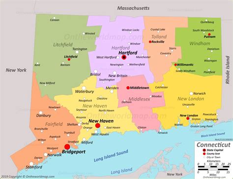Map Of Connecticut Towns