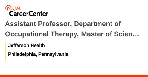 Master Of Science M S In Occupational Therapy