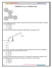 Mechanical Test1 Pdf Category Asvab Test Prep Asvab Practice Test