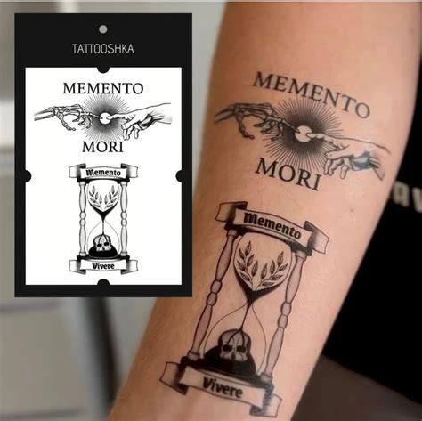 Memento Mori Tattoo Memento Vivere Tattoo Gothic Tattoo Etsy